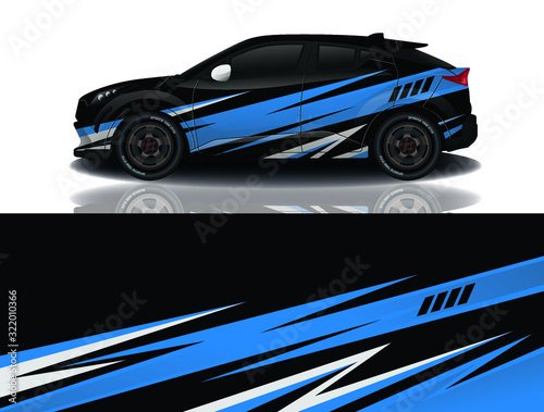 Suv car wrapping decal design