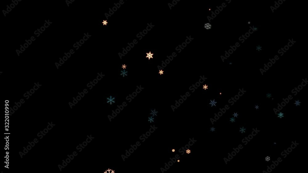 varied snowflakes animation varied snowflakes animation