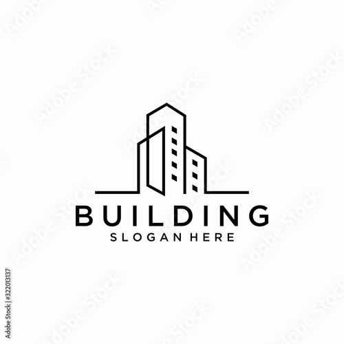 Building line outline Company icon Graphic Logo Design Minimalist