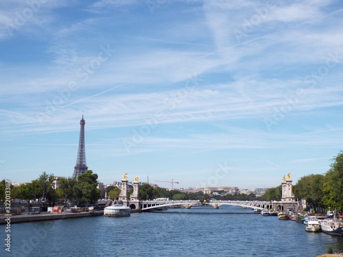 The Eiffel tower standing out above the Paris skyline © Peter Austin