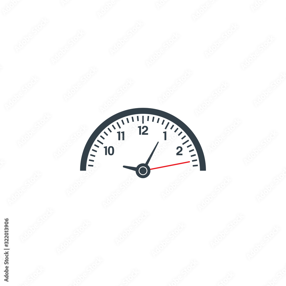 watch icon. clock symbol on white background watch icon. clock symbol on white background