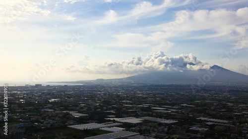 Timelpase of clouds over Napoli, Italy