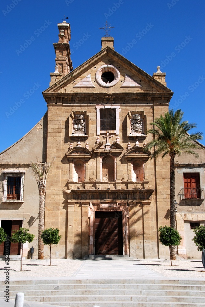 Front view of la Trinidad Church, Antequera, Spain.