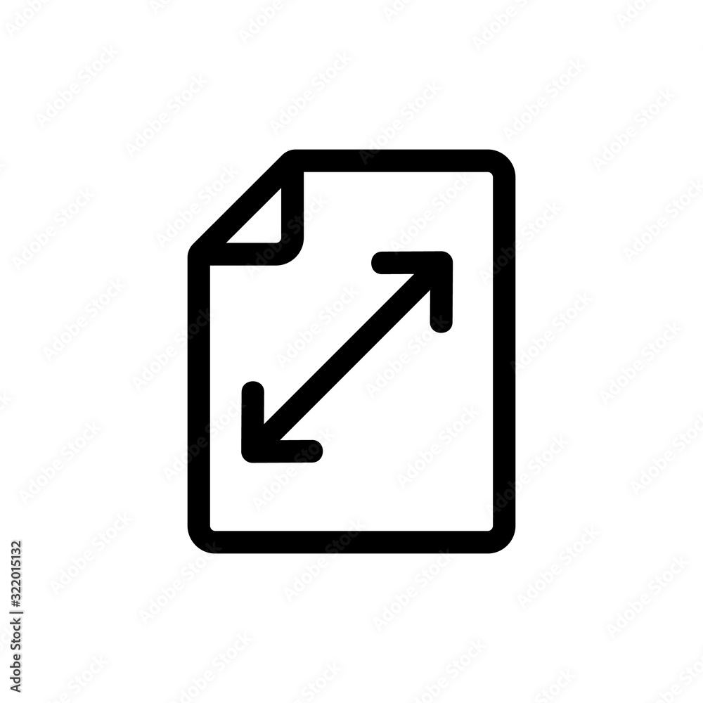 booklet flyer icon vector. Thin line sign. Isolated contour symbol illustration booklet flyer icon vector. Thin line sign. Isolated contour symbol illustration