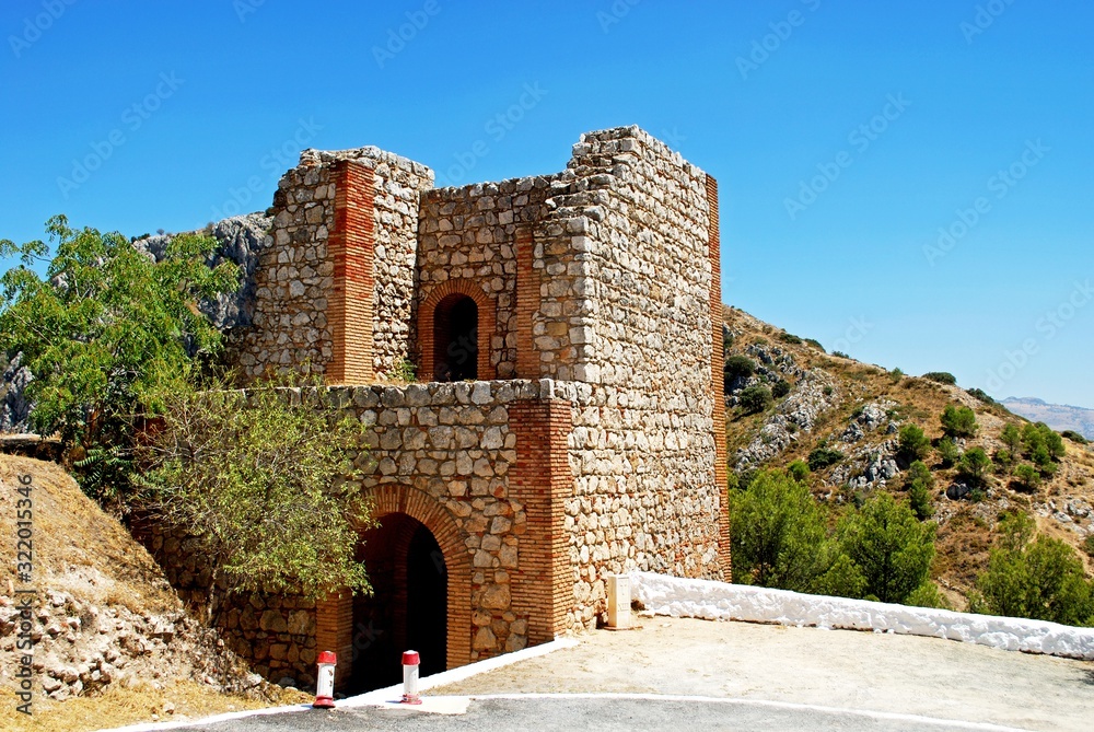 Naklejka premium View of part of the castle, Antequera, Spain.