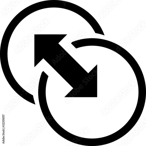 Both side icon, vector illustration