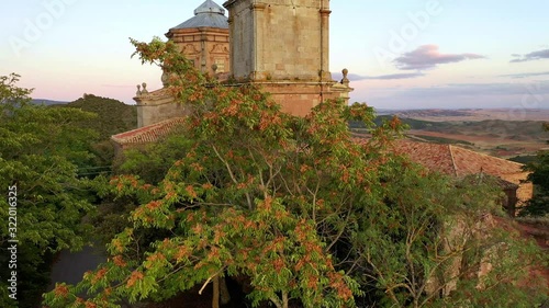 San Gregorio monastery. Navarre, Spain, Europe. Aerial view. 4K photo