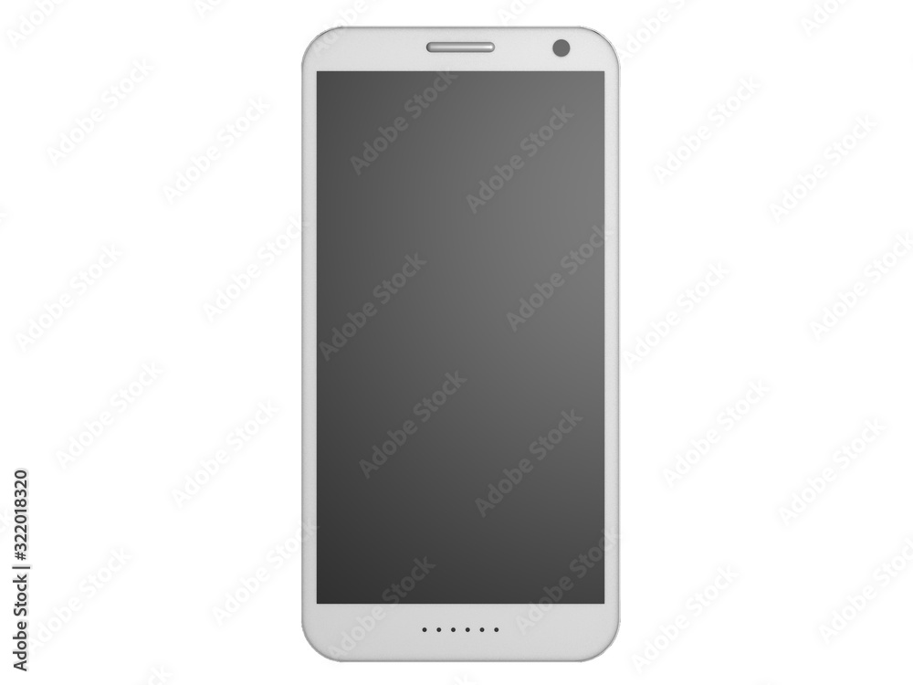 white smartphone on a white background white smartphone on a white background