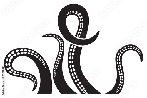 Octopus tentacles design - vector illustration