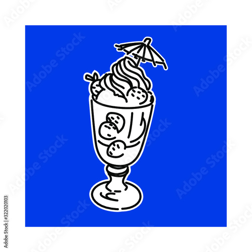 Piktogramm Ice Cream mit Rahm