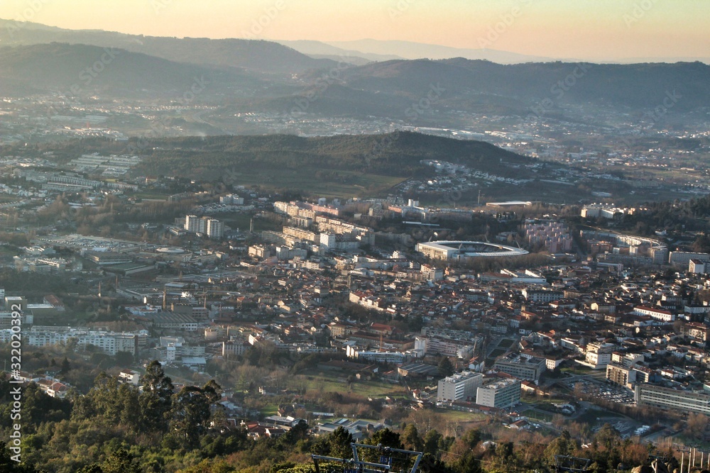 Panoramic view of natural surroundings of Guimaraes