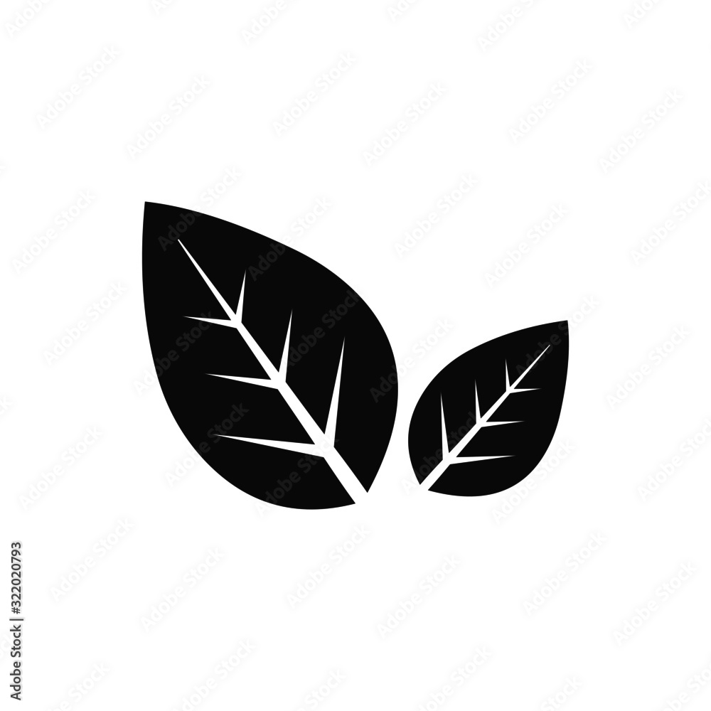 set of leaves vector isolated icon set of leaves vector isolated icon