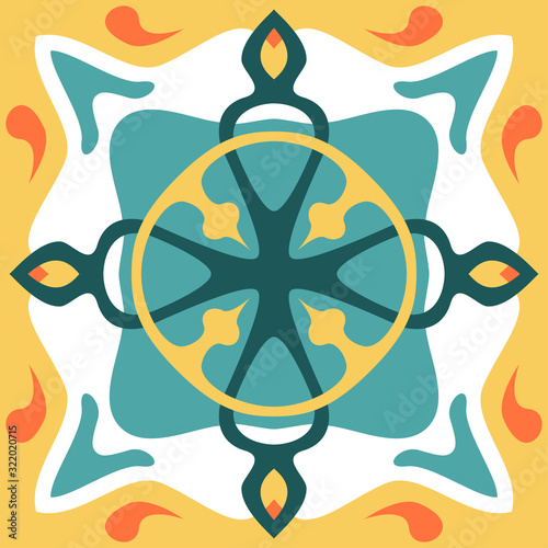 Oriental traditional ornament,Mediterranean seamless pattern, tile design, vector illustration сan be used for desktop wallpaper for a wall hanging or poster, pattern fills, surface textures, textile.