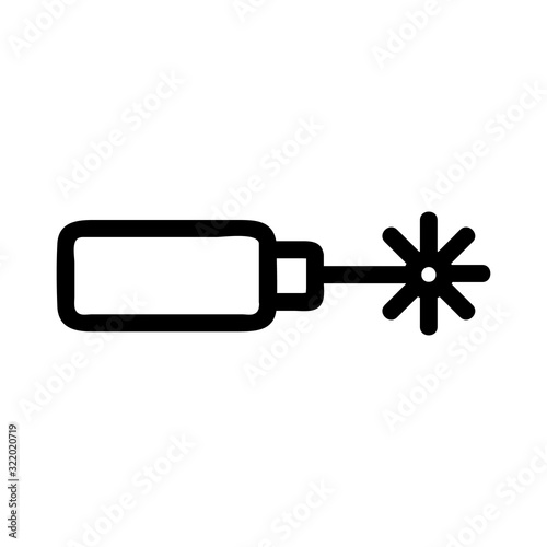 Laser welding cutting icon vector. Thin line sign. Isolated contour symbol illustration