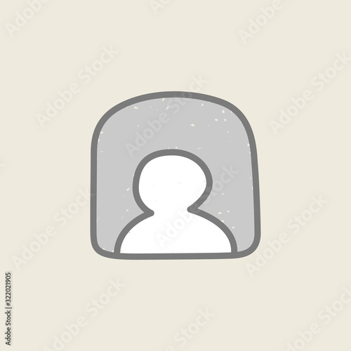 Hand Drawn Basic Silhouette Avatar, Default Avatar, Profile Picture, Photo Placeholder