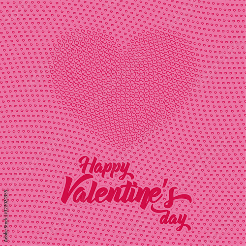 Valentine's day card. Vector heart texture.