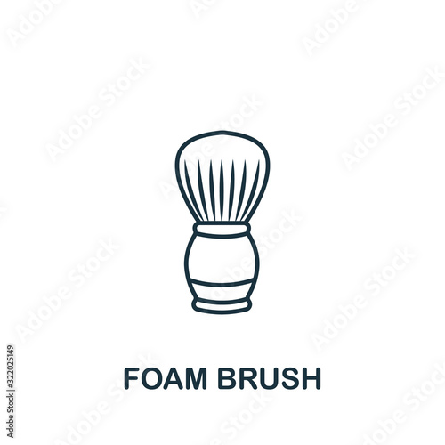 Foam Brush icon from barber shop collection. Simple line element Foam Brush symbol for templates, web design and infographics