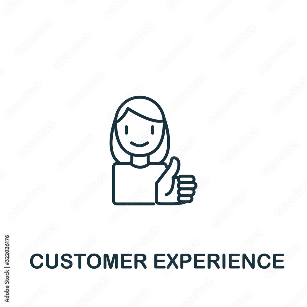 Customer Experience icon from customer service collection. Simple line element Customer Experience symbol for templates, web design and infographics