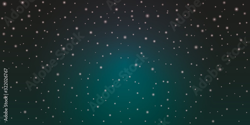 Blue space background with stars, cosmos, night shining starry sky..