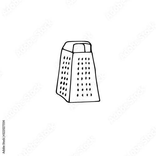 Vector doodle illustration of a kitchen grater
