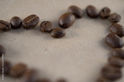 heart made from coffee beans