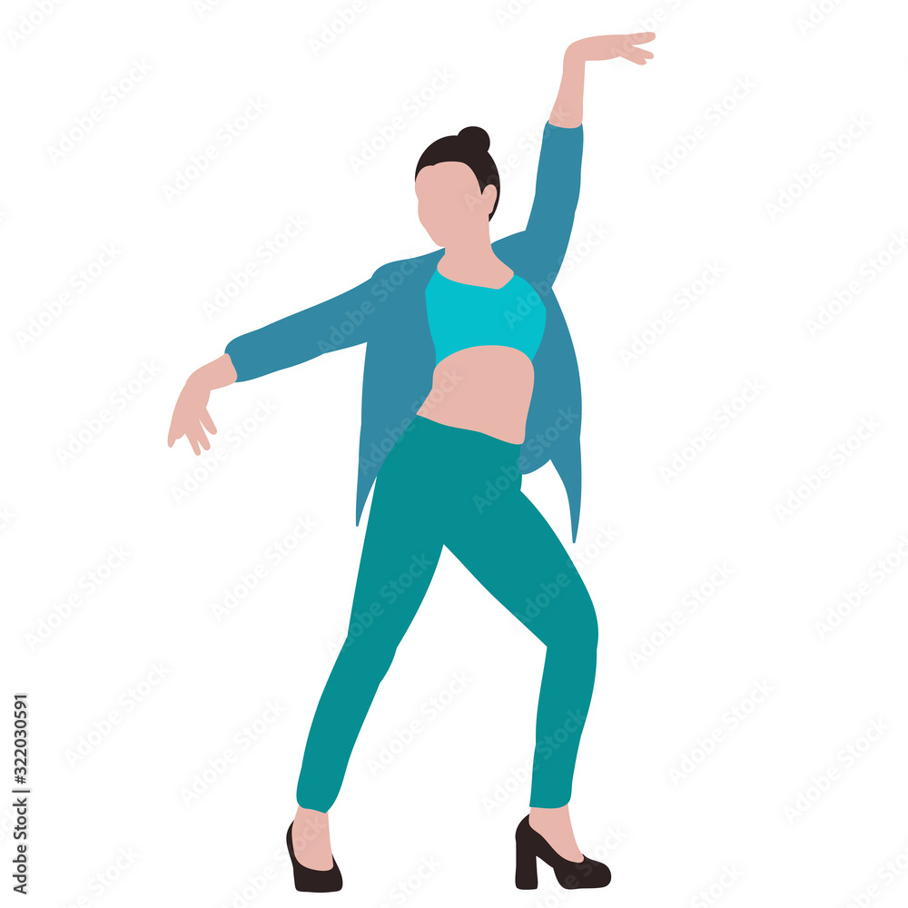 drawing dancing girls white background vector