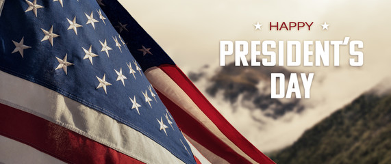 American National Holiday. US Flag with American stars, stripes and national colors. President's Day. 4th July. Veterans Day.