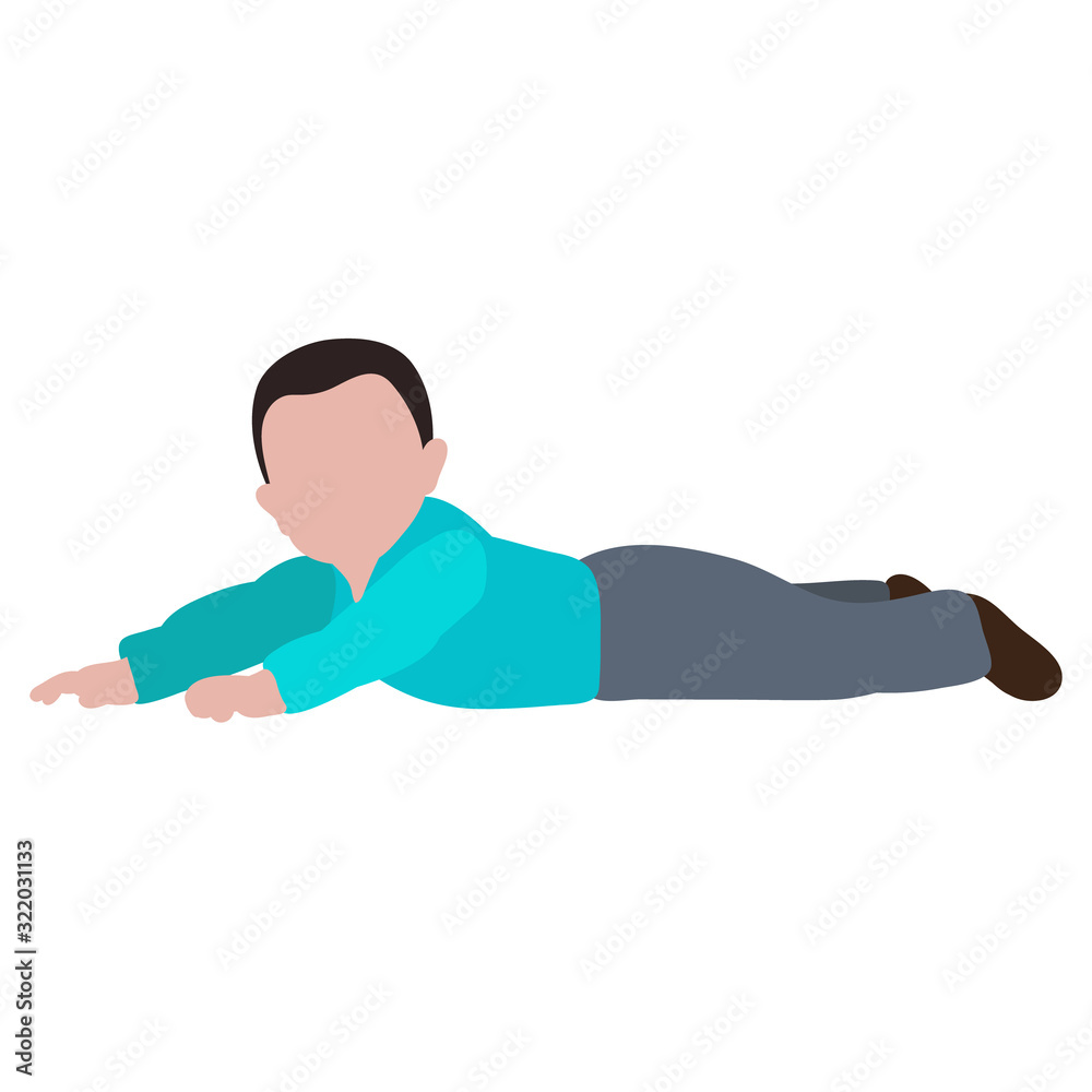 drawing newborn baby lying white background vector drawing newborn baby lying white background vector