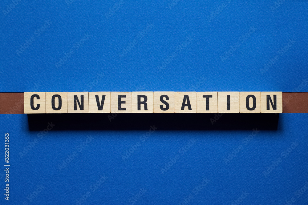 Conversation word concept on cubes Conversation word concept on cubes