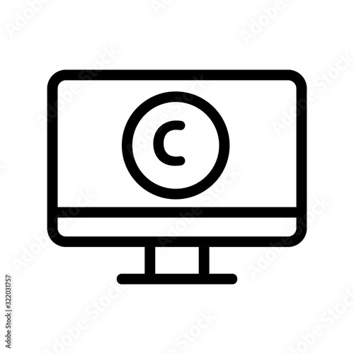 intellectual property icon vector. Thin line sign. Isolated contour symbol illustration