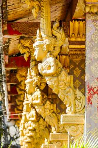 Photography statue of buddha in temple, digital photo picture as a background