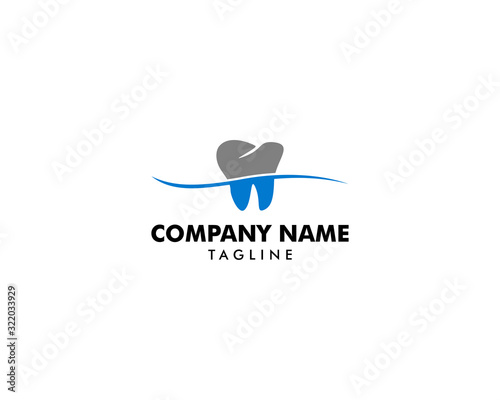 Wave Dental Teeth Logo Design Vector Template