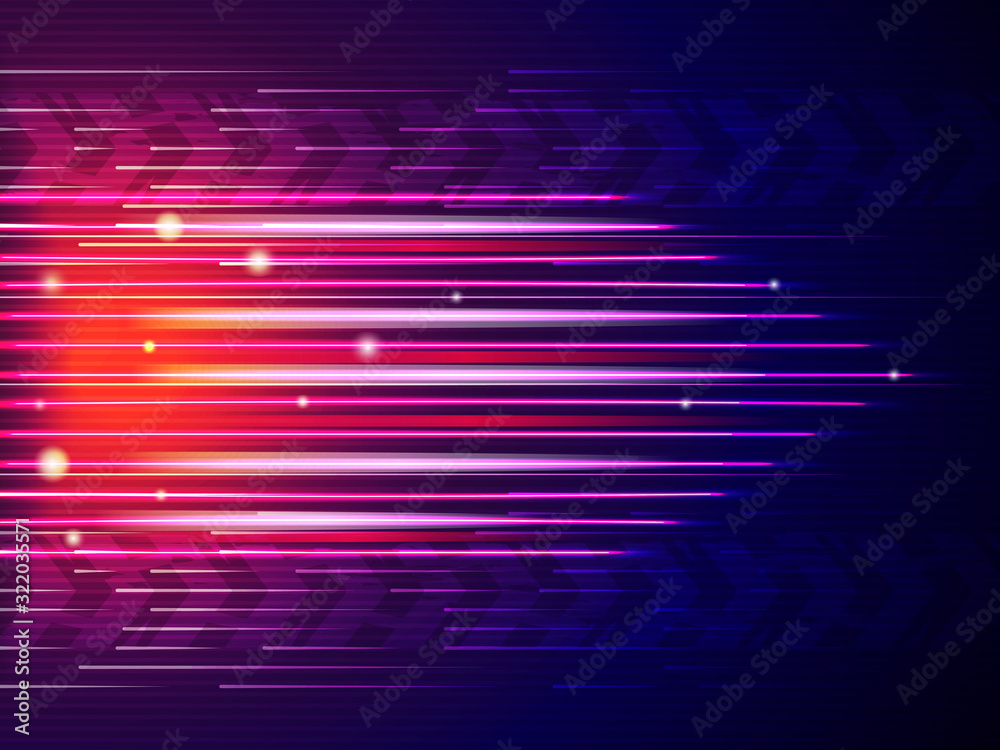 Speed line background. Abstract colored digital shapes movement car qick lines vector. Speed digital color, trendy wallpaper shine glow illustration