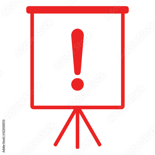 Ausrufezeichen und Flipchart