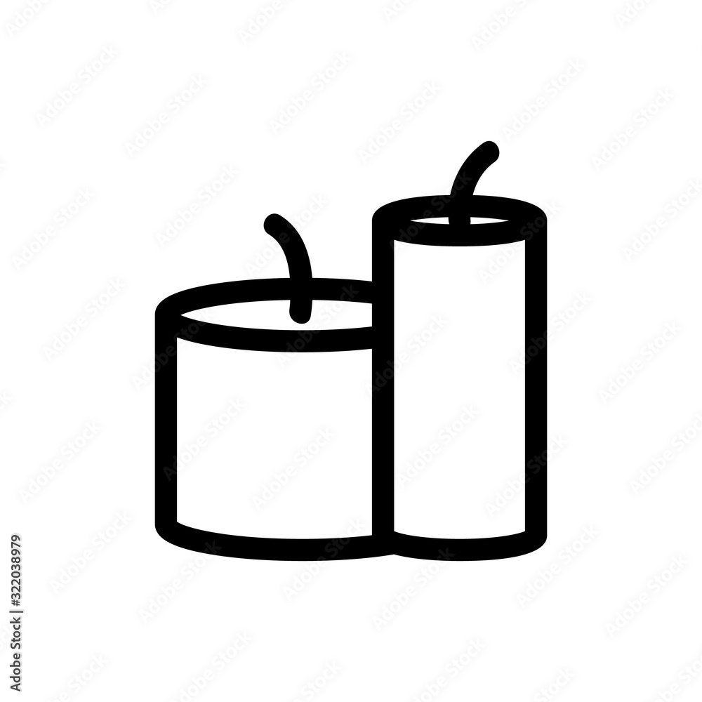 Honey wax candle icon vector. Thin line sign. Isolated contour symbol illustration Honey wax candle icon vector. Thin line sign. Isolated contour symbol illustration