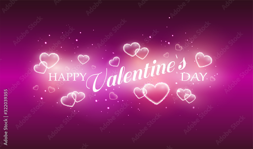 Bright Pink Romance Background For Greeting Card Valentine Day