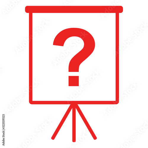 Fragezeichen und Flipchart
