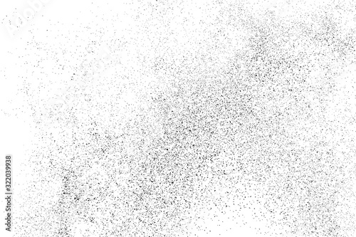 Black Grainy Texture Isolated On White Background. Dust Overlay. Dark Noise Granules. Digitally Generated Image. Vector Design Elements, Illustration, Eps 10. photo
