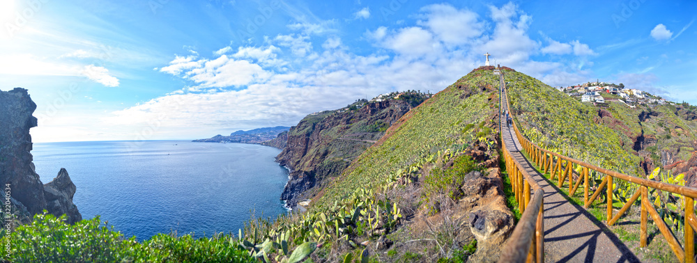 Panorama with a view in Madeira Garajau