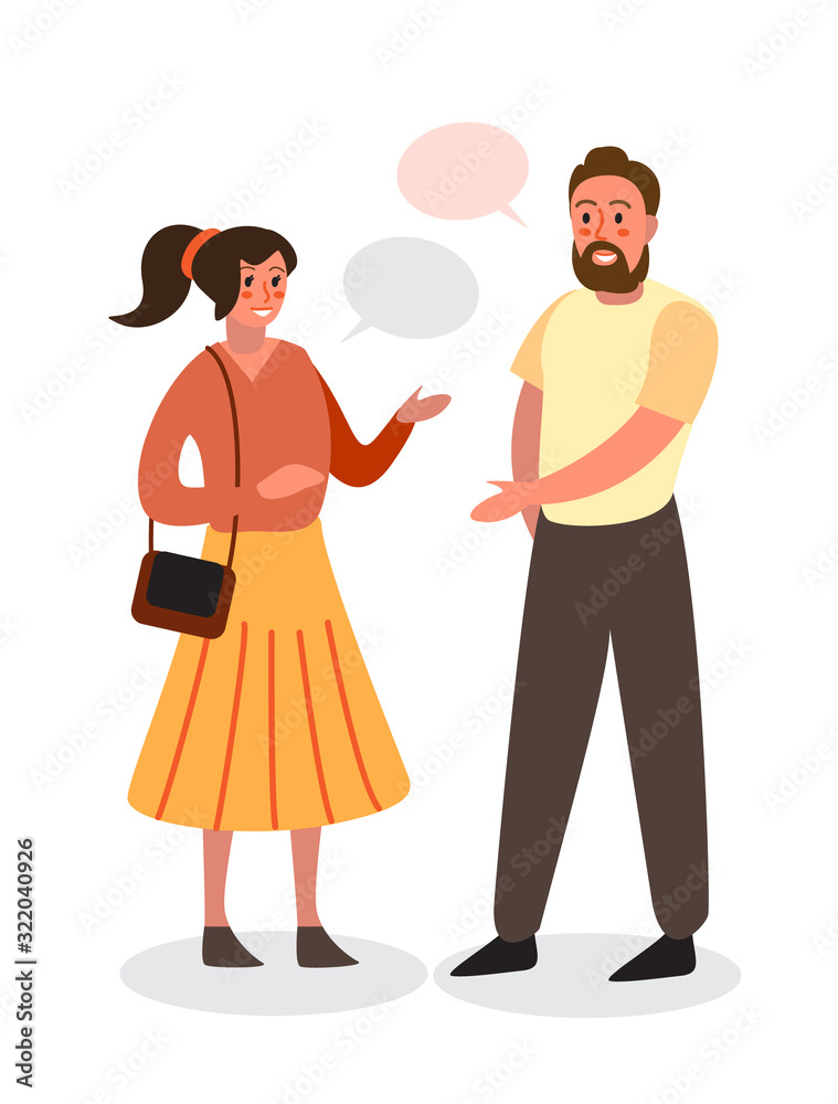 People talk to each other using bubble speech