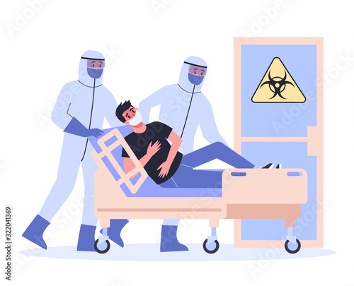 2019-nCoV symptoms and treatmen. Coronovirus alert. Doctor