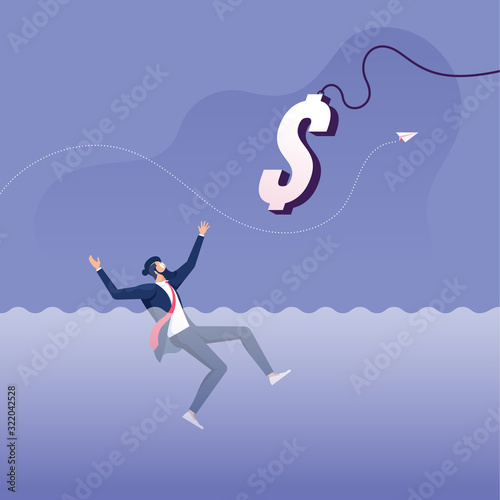 Investment Help and support - Business concept vector