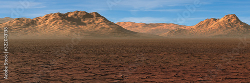 desert landscape, climate change crisis, global warming impact on nature © dottedyeti