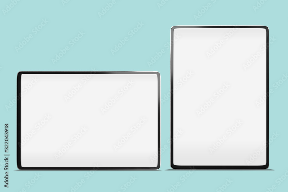 Digital tablet large full screen smart slim edge mock up background with copy space and Clipping path on blank screen easy replace you design . Digital tablet large full screen smart slim edge mock up background with copy space and Clipping path on blank screen easy replace you design .