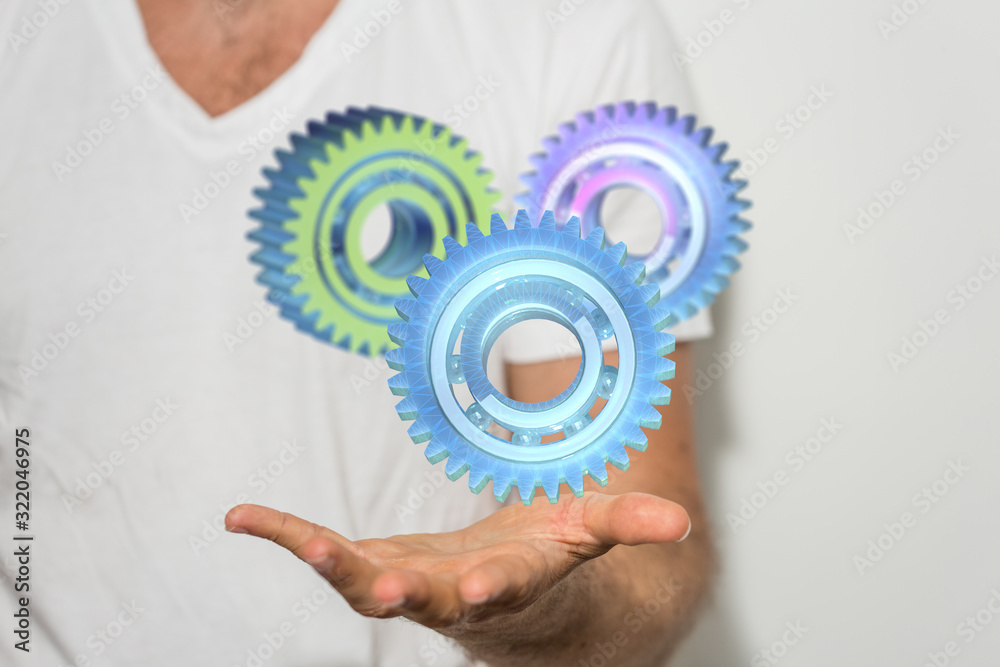 gear Technology setting concept background. gear Technology setting concept background.