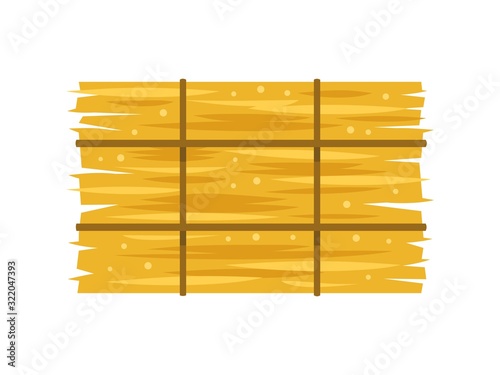 Hay bale on white background