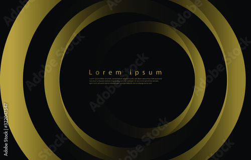 Linear geometric pattern, abstract premium gold gradation on a black background. card. Poster. elements design for presentation background.