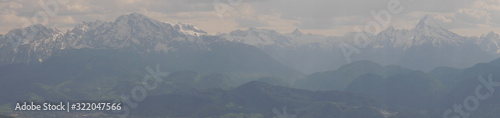 Panoramic view of alpine landscape near Salzburg ,Austria photo