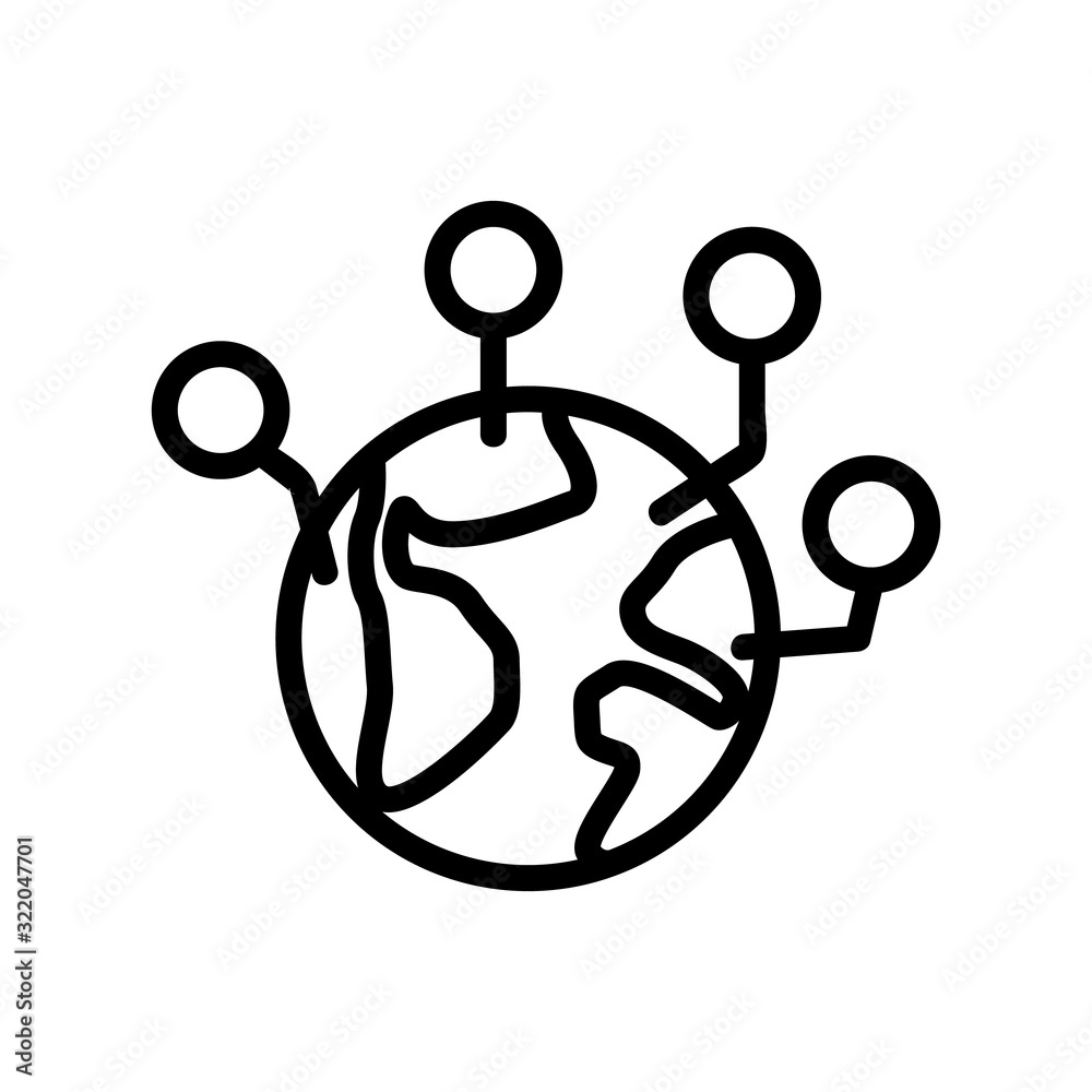franchise business icon vector. Thin line sign. Isolated contour symbol illustration