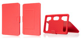 red case for tablet, on isolated white background